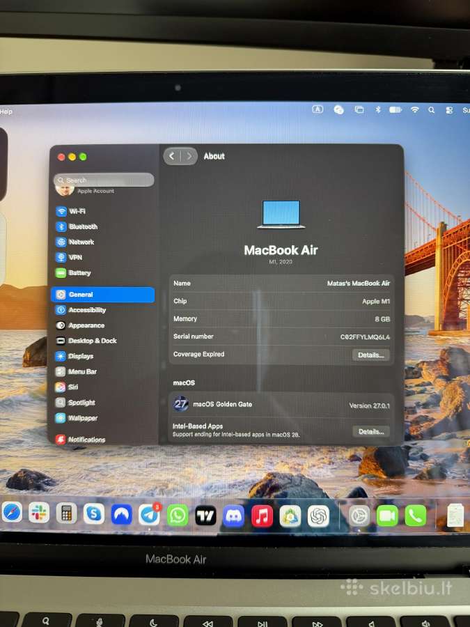 MacBook Air M1 8gb/256gb - nuotraukos Nr. 5