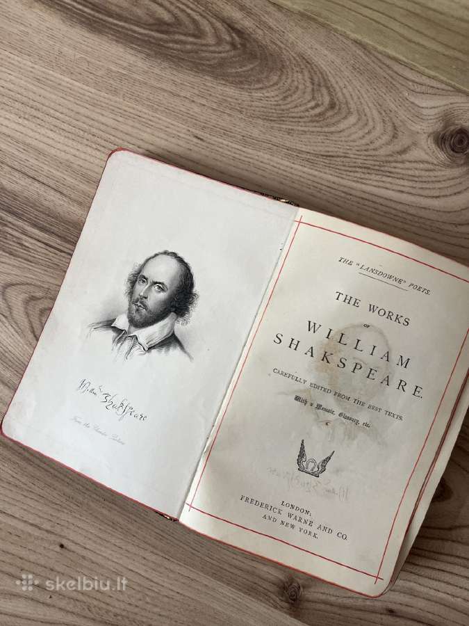 Antikvarinė knyga Sheakspeare works London - nuotraukos Nr. 2