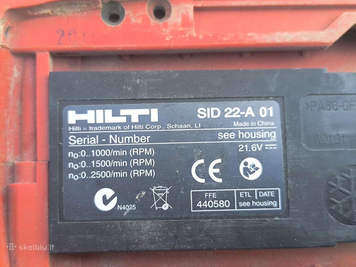 Hilti SID 22 A impaktas - suktukas - nuotraukos Nr. 4