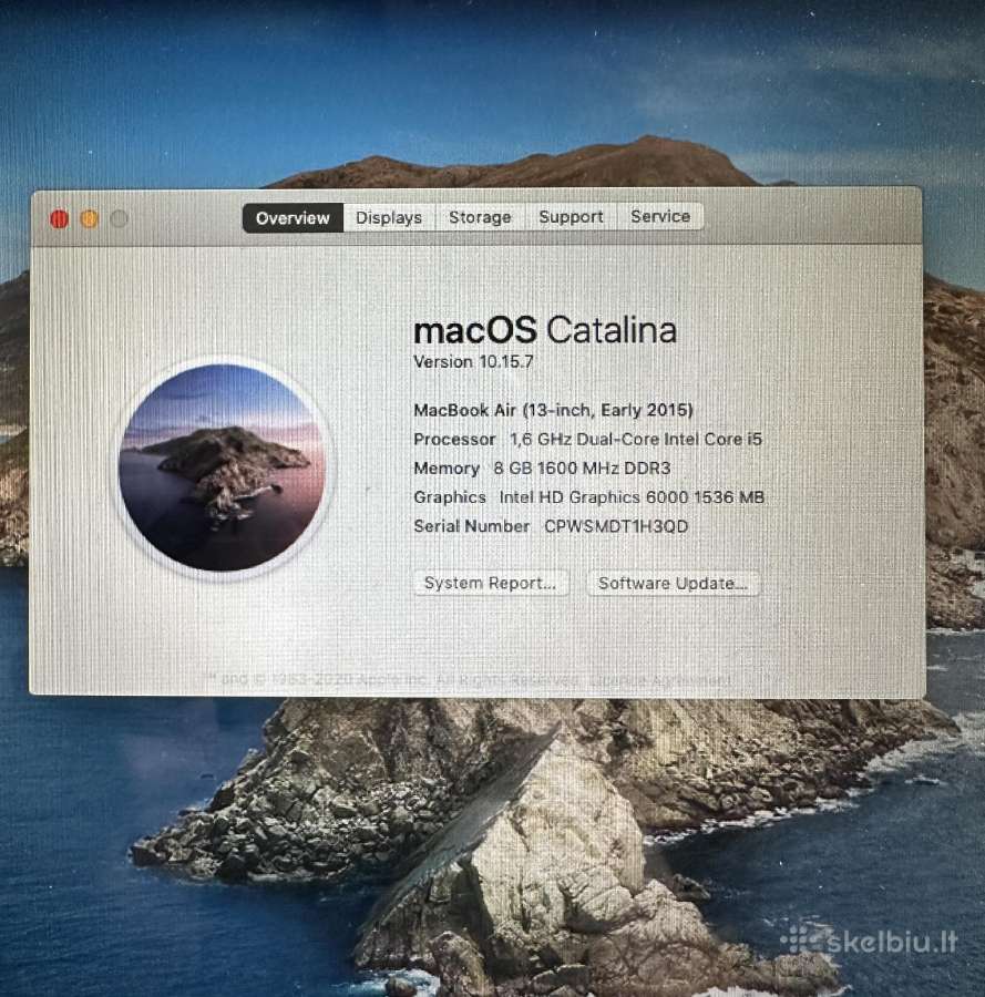 MacBook Air 13-inch, 2015 - nuotraukos Nr. 10