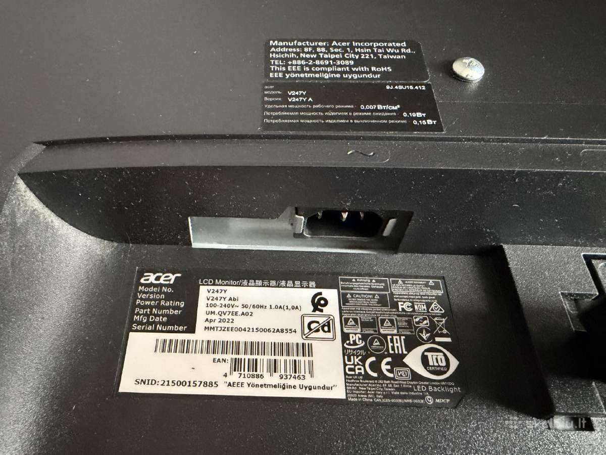 Acer V7 Series monitorius - nuotraukos Nr. 10
