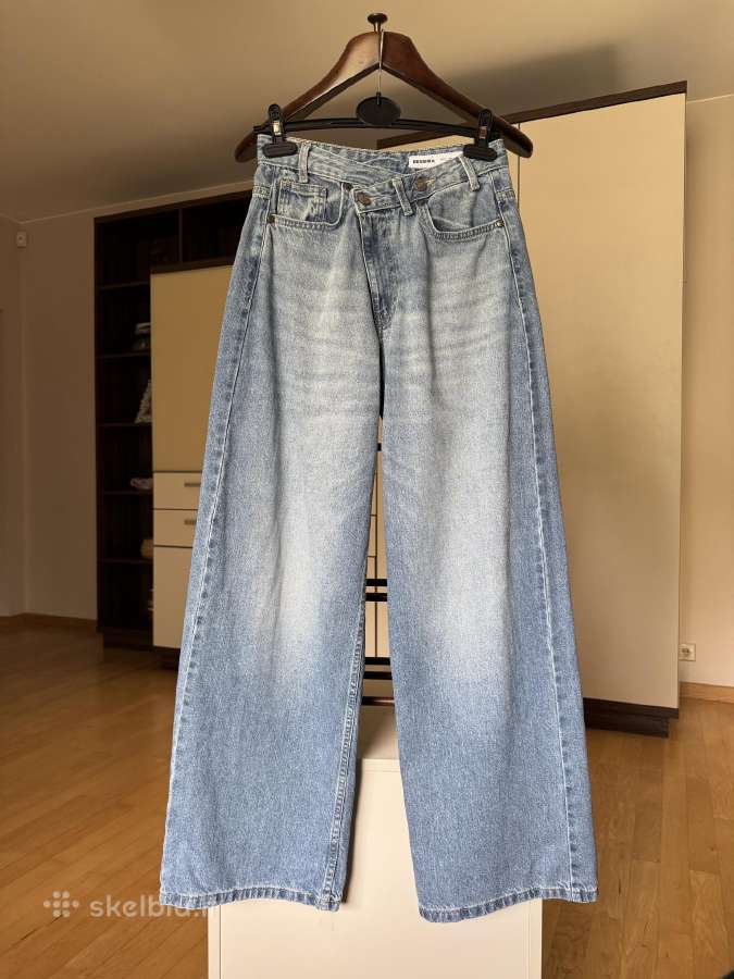 Bershka džinsai susiaustu juosmeniu 36 dydis - nuotraukos Nr. 2