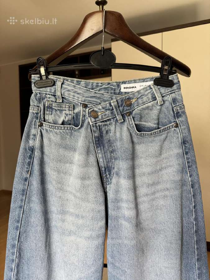 Bershka džinsai susiaustu juosmeniu 36 dydis - nuotraukos Nr. 3