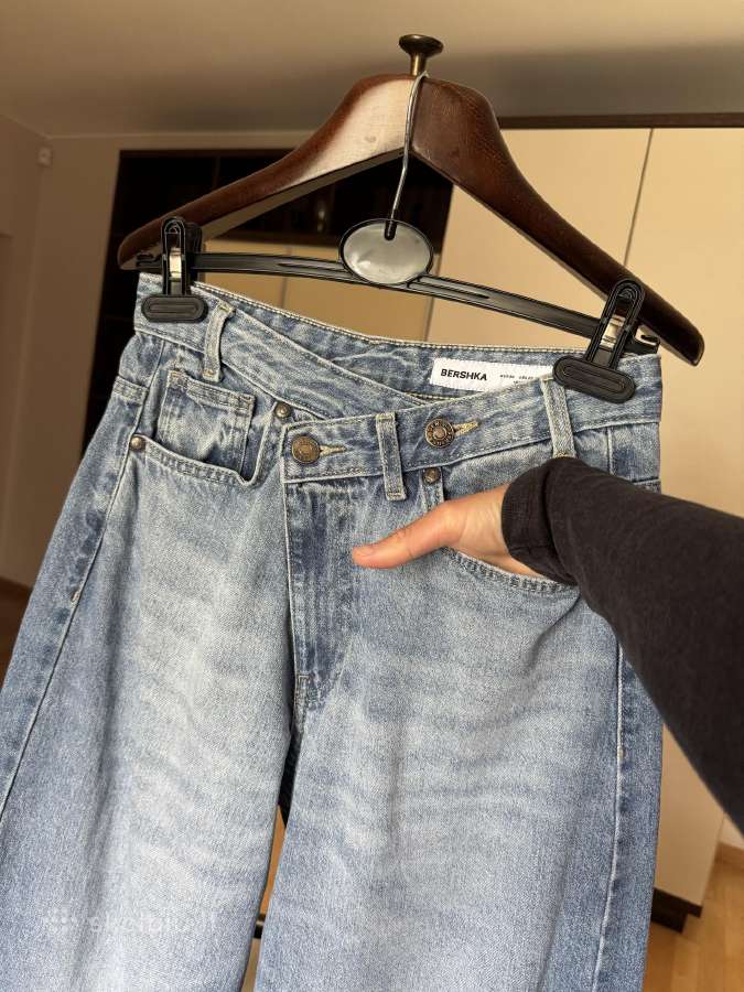 Bershka džinsai susiaustu juosmeniu 36 dydis - nuotraukos Nr. 4