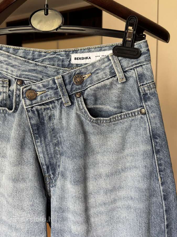 Bershka džinsai susiaustu juosmeniu 36 dydis - nuotraukos Nr. 5