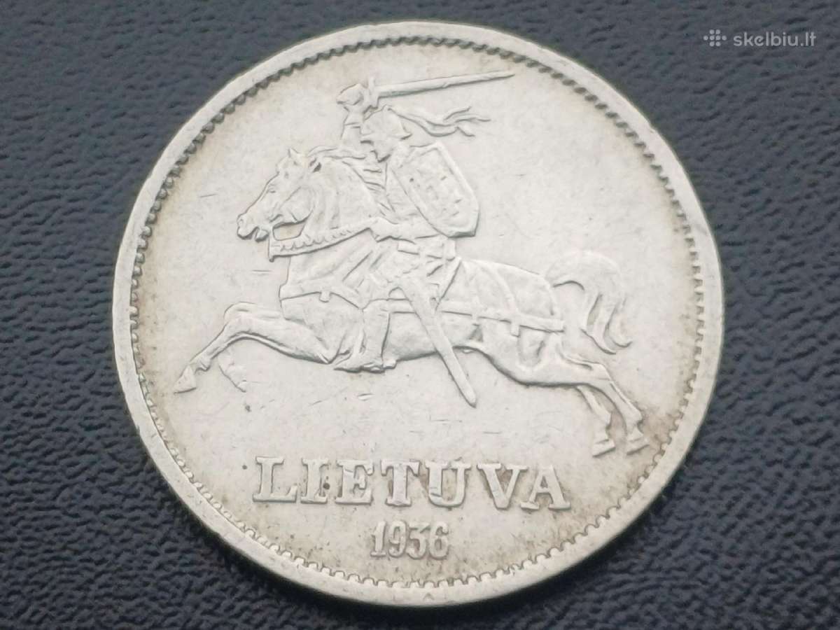 10 litų 1936m. Sidabras 750 - nuotraukos Nr. 2