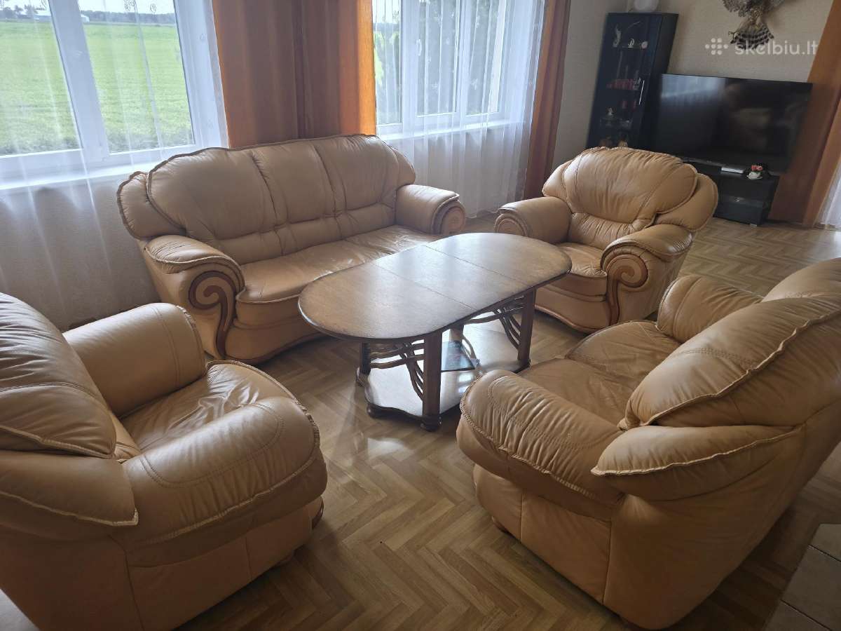 Naturalios odos minkšti baldai 3+2+1 - nuotraukos Nr. 2