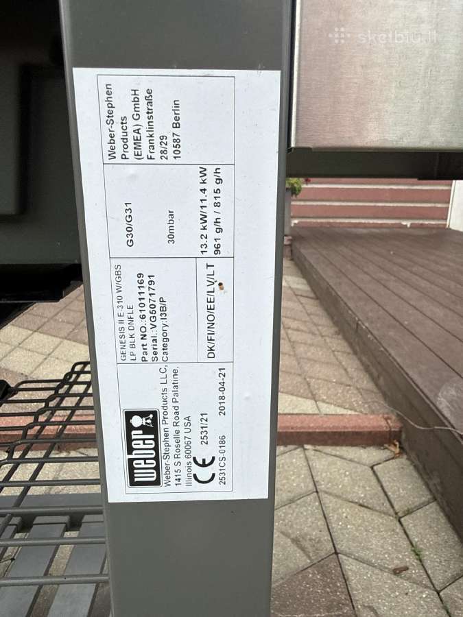 Weber Genesis II dujinė kepsninė - nuotraukos Nr. 6