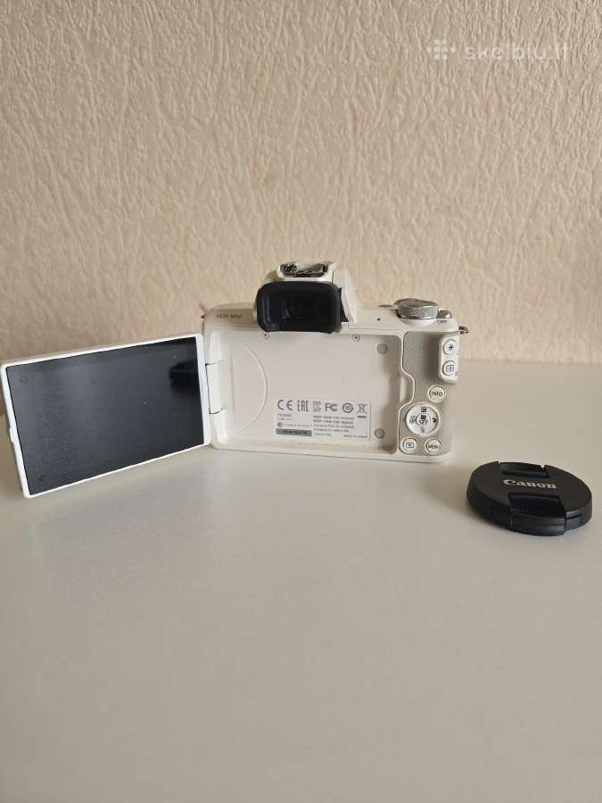 Canon EOS M50 White + 2 objektyvai + adapteris - nuotraukos Nr. 2