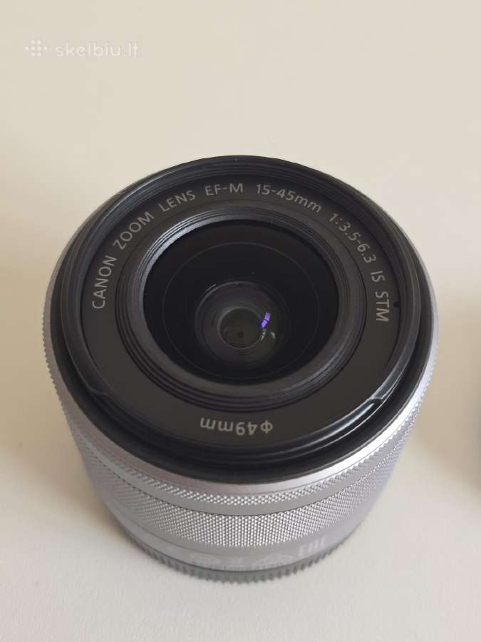 Canon EOS M50 White + 2 objektyvai + adapteris - nuotraukos Nr. 4