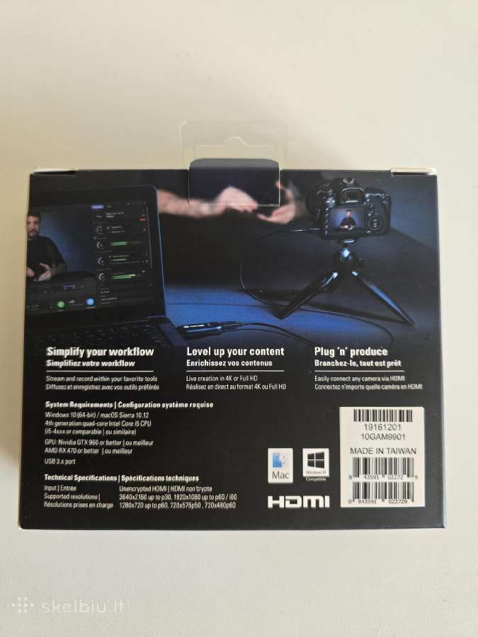 Elgato Cam Link 4k vaizdo fiksavimo adapteris - nuotraukos Nr. 2