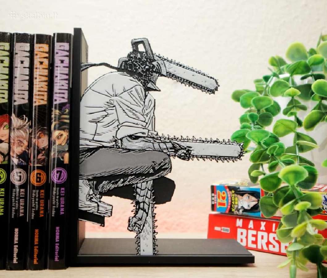 Chainsaw man manga knygų laikikliai (bookend) - nuotraukos Nr. 2