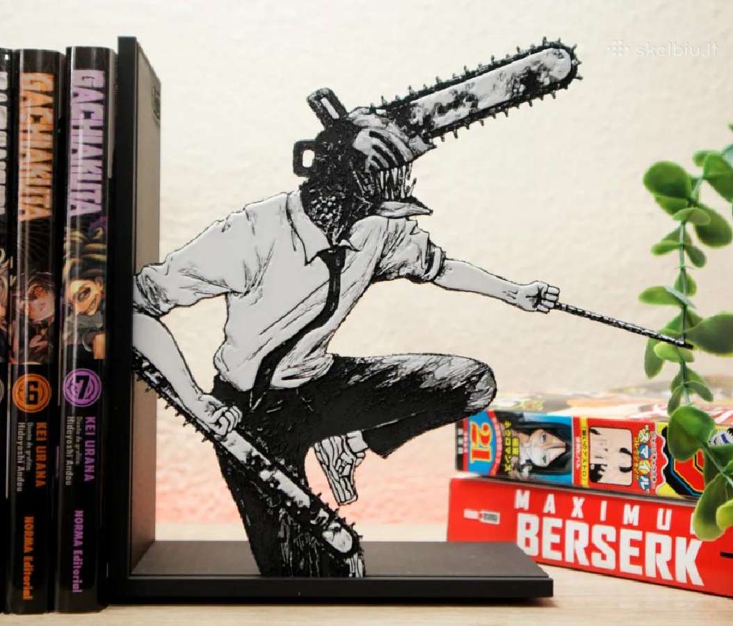 Chainsaw man manga knygų laikikliai (bookend) - nuotraukos Nr. 3