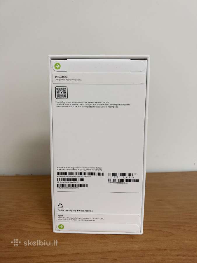 Naujas iPhone 18 Pro 256gb Burgundy - nuotraukos Nr. 3