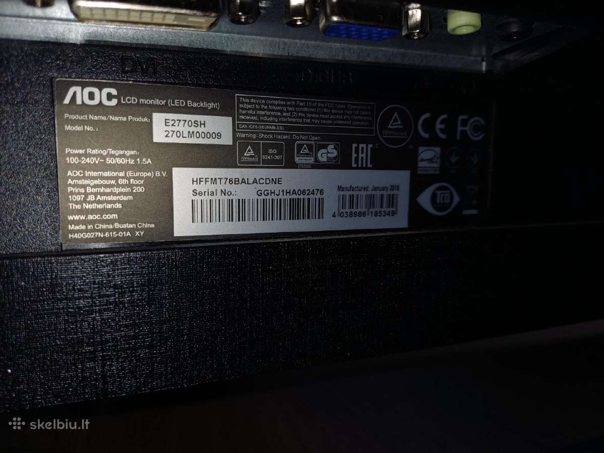Monitorius Aoc 27 colių - nuotraukos Nr. 3