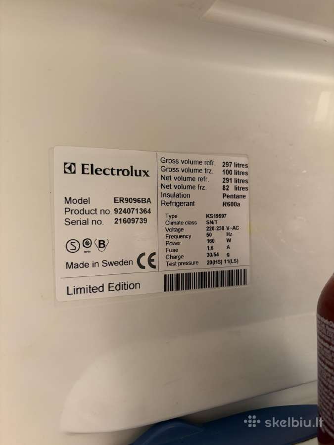 Parduodamas Electrolux šaldytuvas Er9096ba - nuotraukos Nr. 6