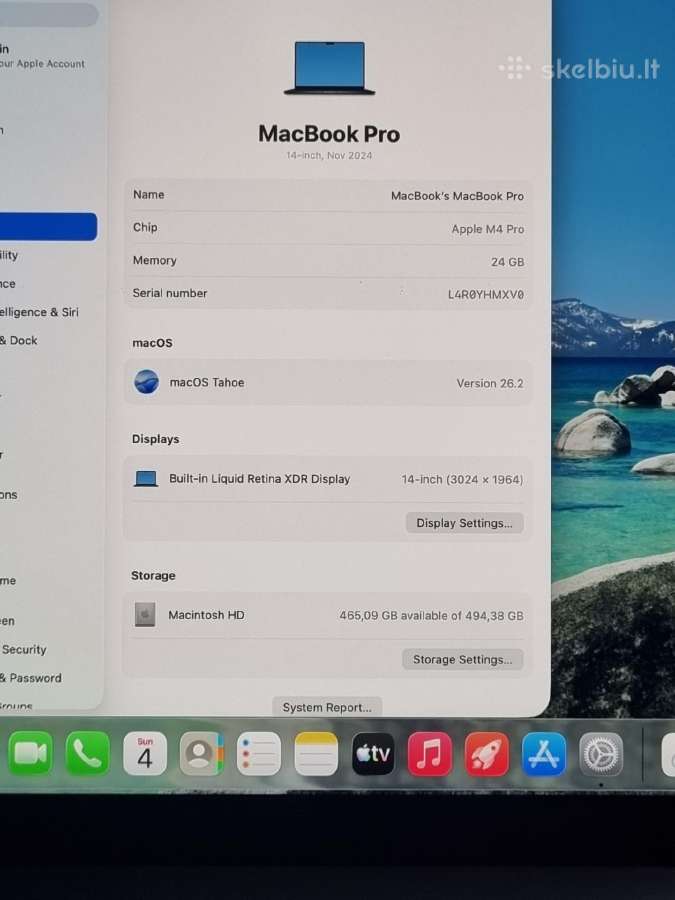 Apple MacBook Pro 14 M4 Pro – 24 GB / 512 GB - nuotraukos Nr. 7