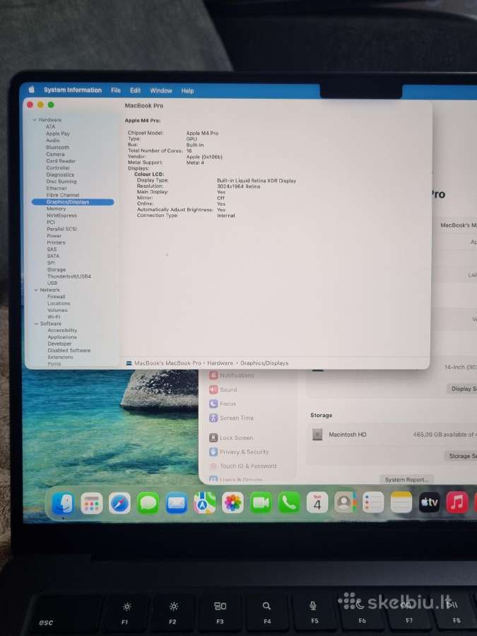 Apple MacBook Pro 14 M4 Pro – 24 GB / 512 GB - nuotraukos Nr. 9