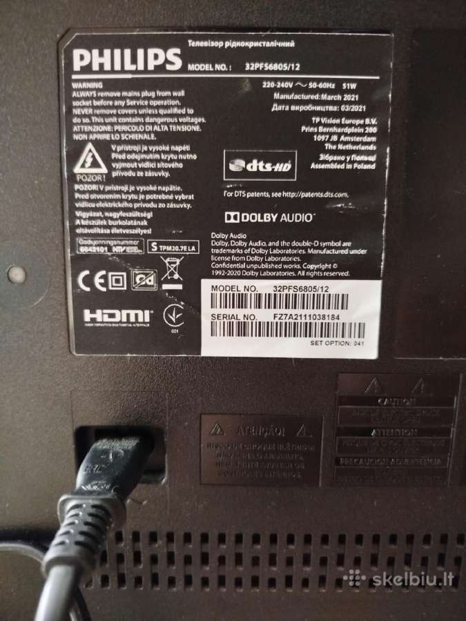 Televizorius Philips 32pfs6805/12 32" LED Smart - nuotraukos Nr. 3