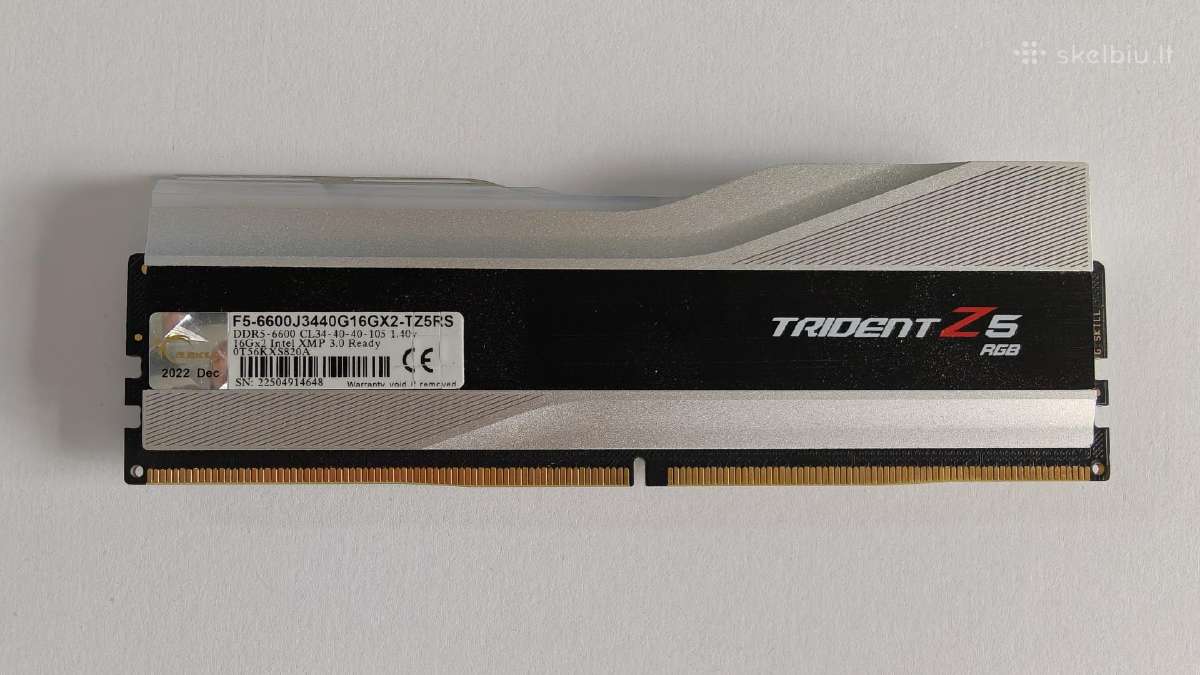 G.skill Trident Z5 Rgb Ddr5 6600mhz Cl34 2x16 - nuotraukos Nr. 3