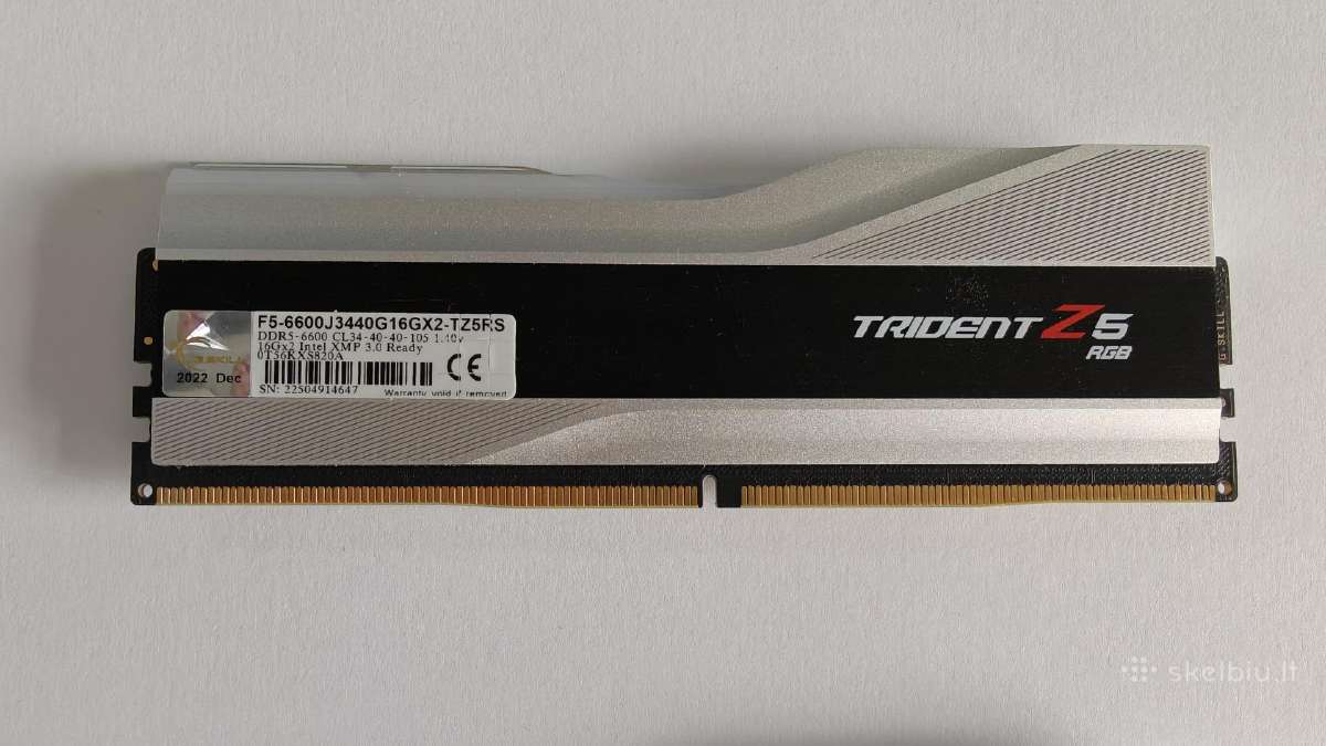 G.skill Trident Z5 Rgb Ddr5 6600mhz Cl34 2x16 - nuotraukos Nr. 4