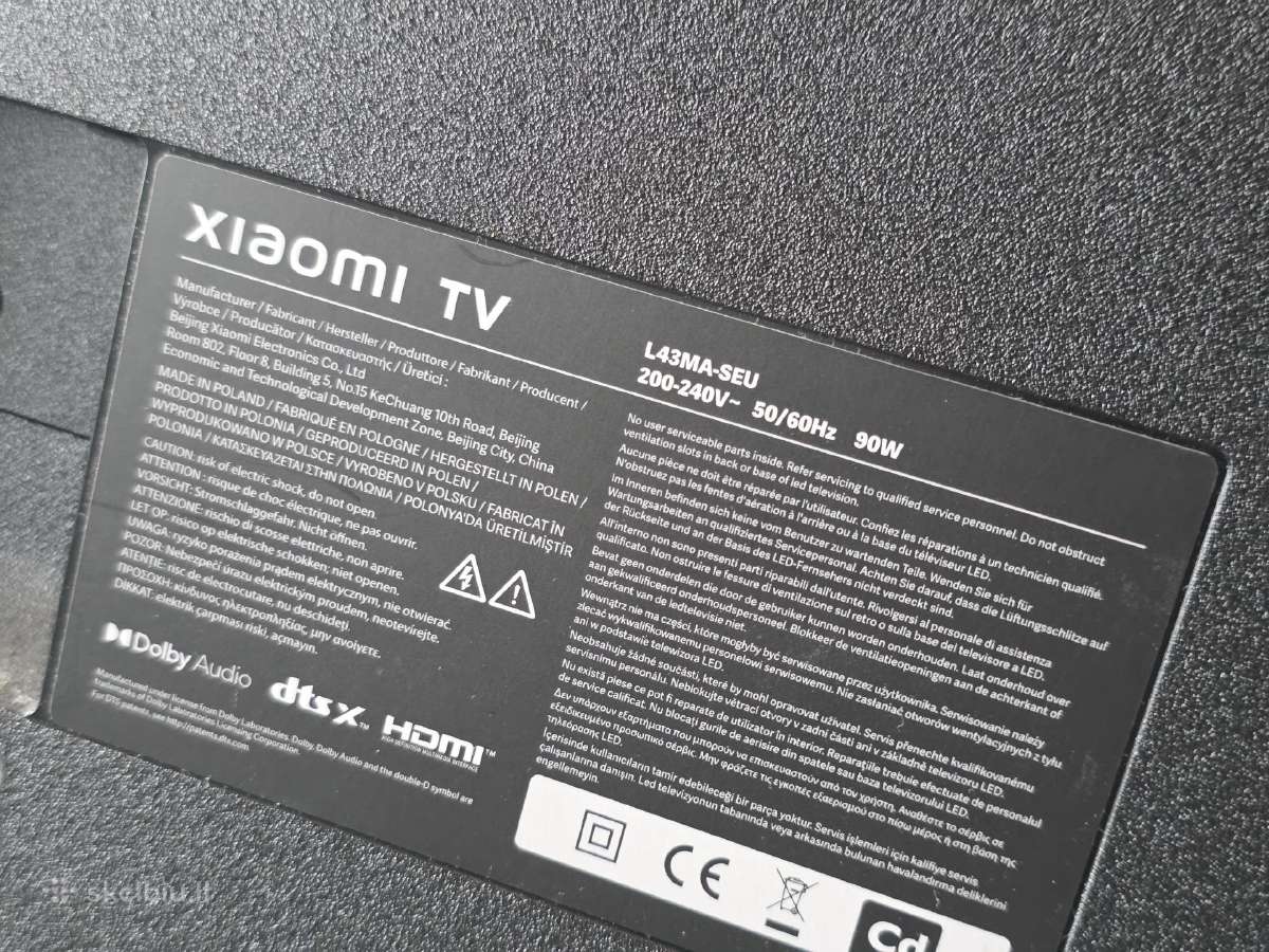 Xiaomi TV A Pro 43" 109cm 4k televizorius - nuotraukos Nr. 3