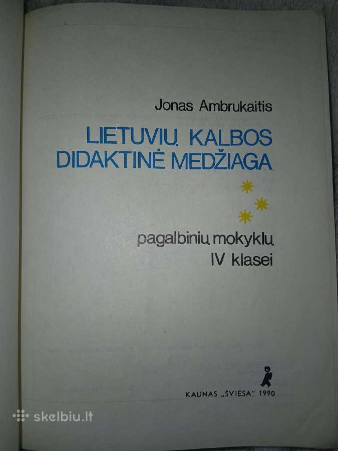 Lietuvių kalbos didaktinė medžiaga Ivklasei - nuotraukos Nr. 2