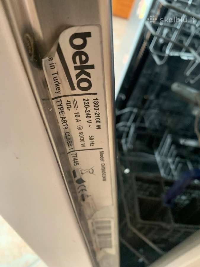 Laisvai pastatoma indaplovė Beko Dvs05024w (45 cm) - nuotraukos Nr. 3
