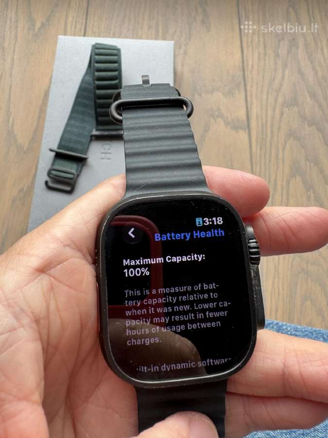 Apple Watch Ultra 2 49mm Black – 100% baterija - nuotraukos Nr. 5
