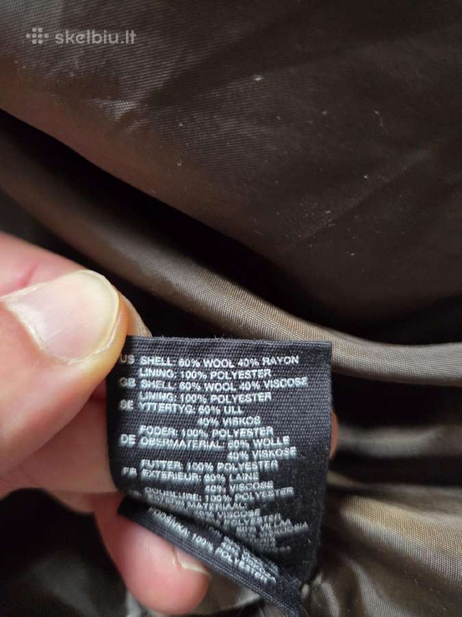 H&m vyriškas paltas su kapišonu - nuotraukos Nr. 2