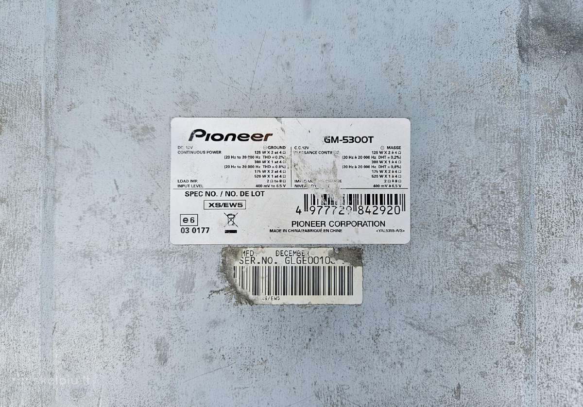 Žemų dažnių garsiakalbis su Pioneer stiprintuvu - nuotraukos Nr. 6