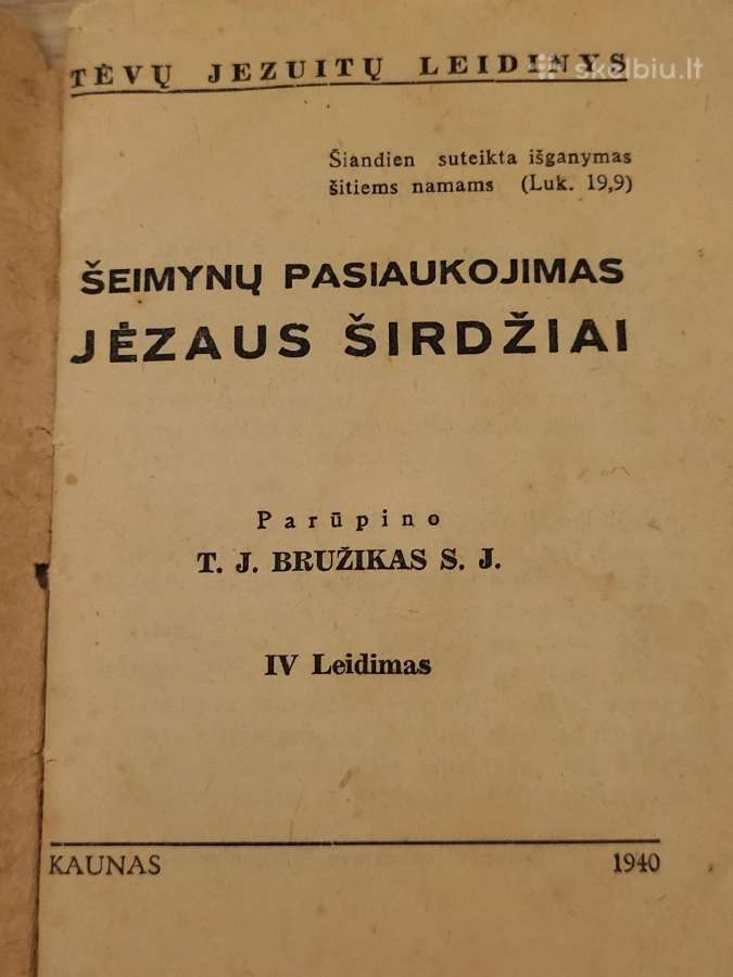 1940m.bažnytinė knygelė,jėzaus širdies šeimyna" - nuotraukos Nr. 2