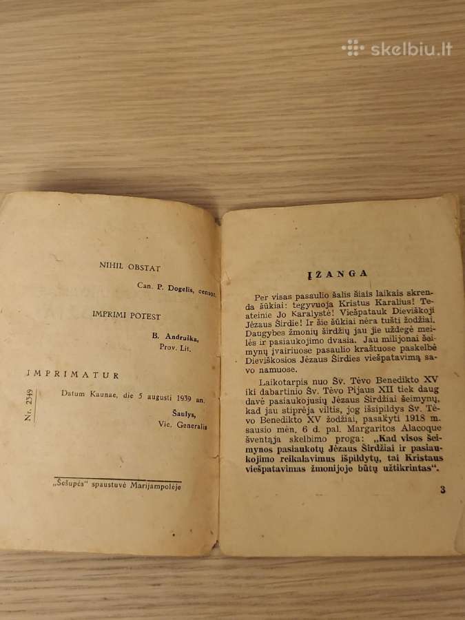 1940m.bažnytinė knygelė,jėzaus širdies šeimyna" - nuotraukos Nr. 5