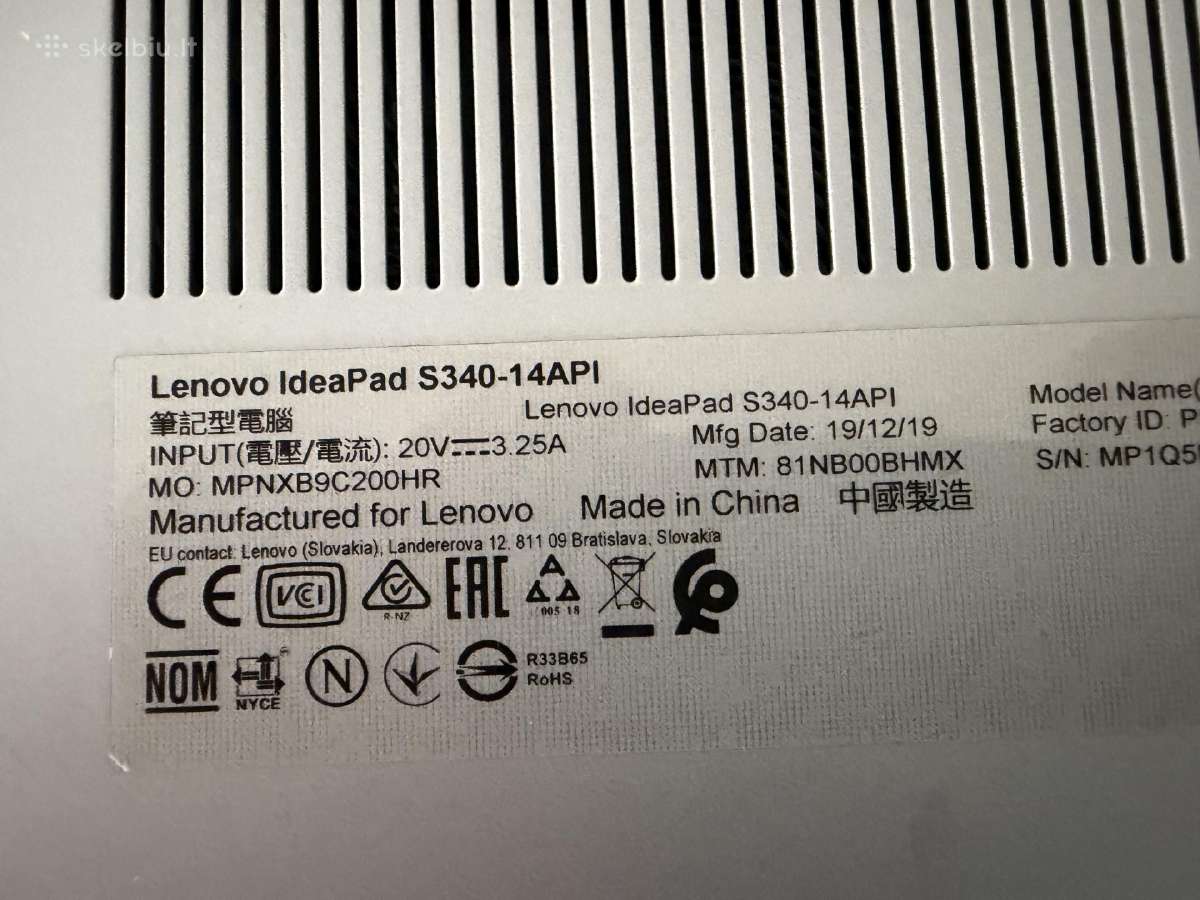 Lenovo Ideapad S340-14api - nuotraukos Nr. 3