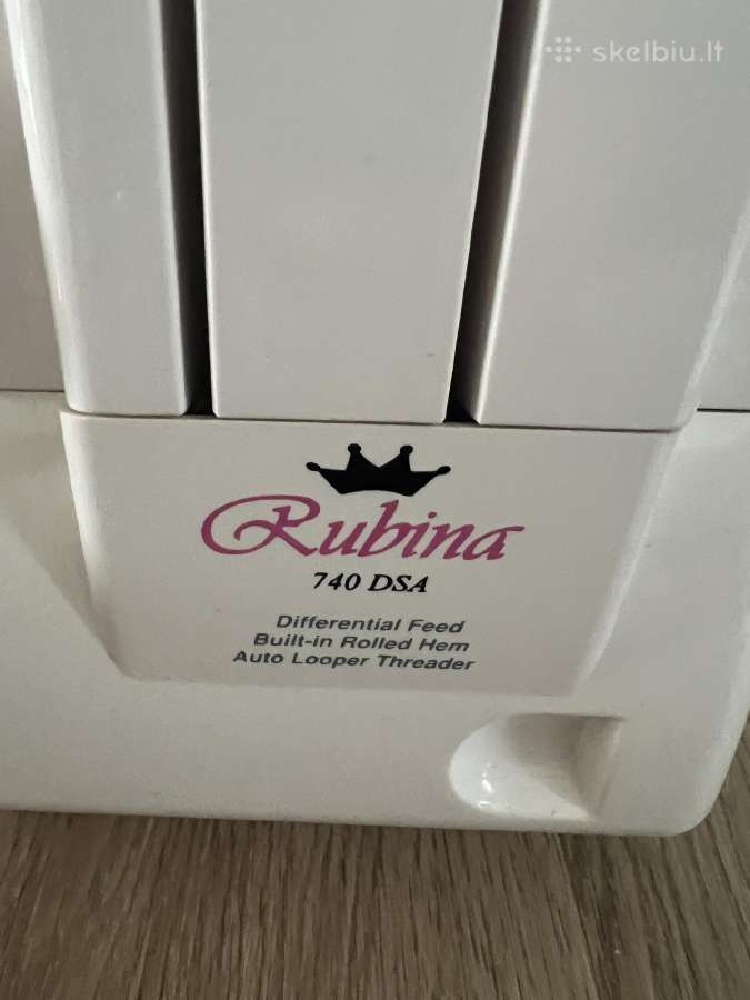 Rubina 740 Dsa 3/4 siūlų overlokas su pedalu - nuotraukos Nr. 14