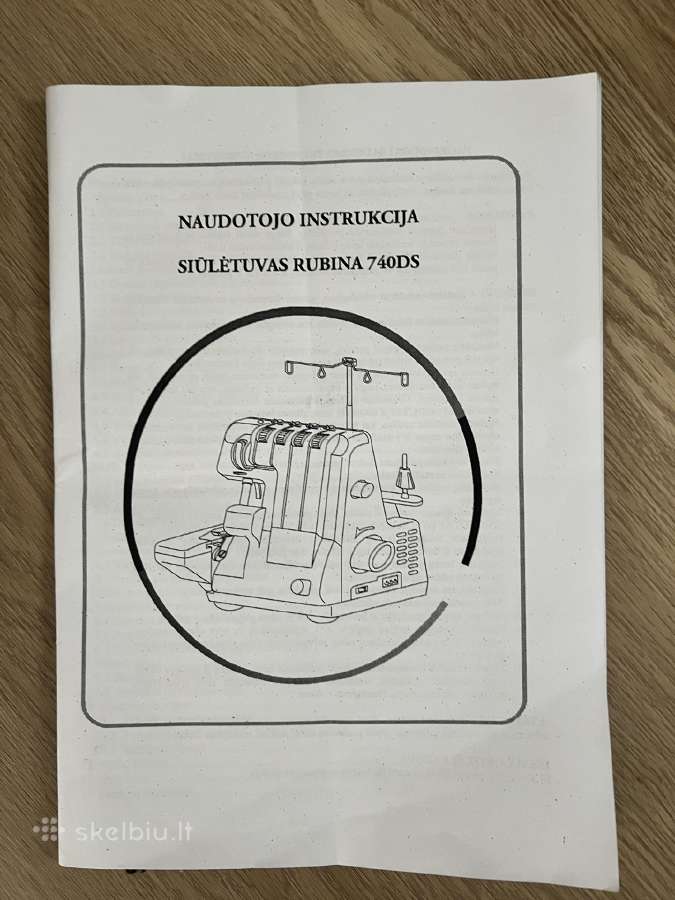Rubina 740 Dsa 3/4 siūlų overlokas su pedalu - nuotraukos Nr. 15