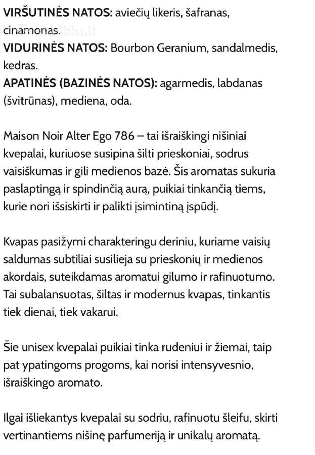 Maison Noir nišiniai kvepalai - nuotraukos Nr. 10