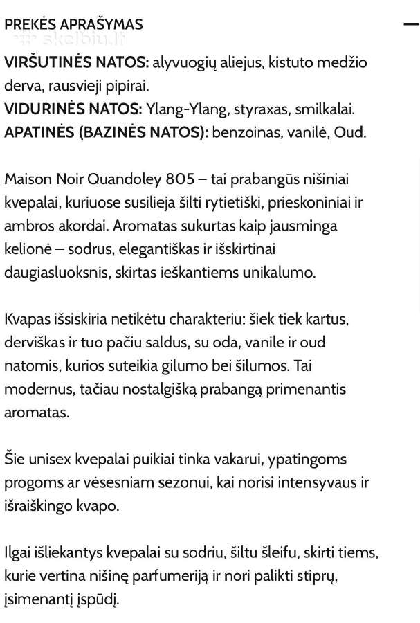 Maison Noir nišiniai kvepalai - nuotraukos Nr. 16