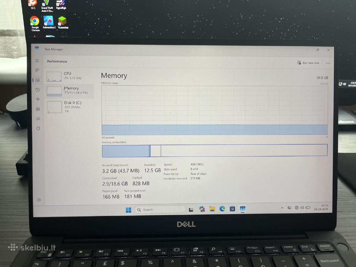 Nešiojamas kompiuteris dell xps 13 9305 - nuotraukos Nr. 5
