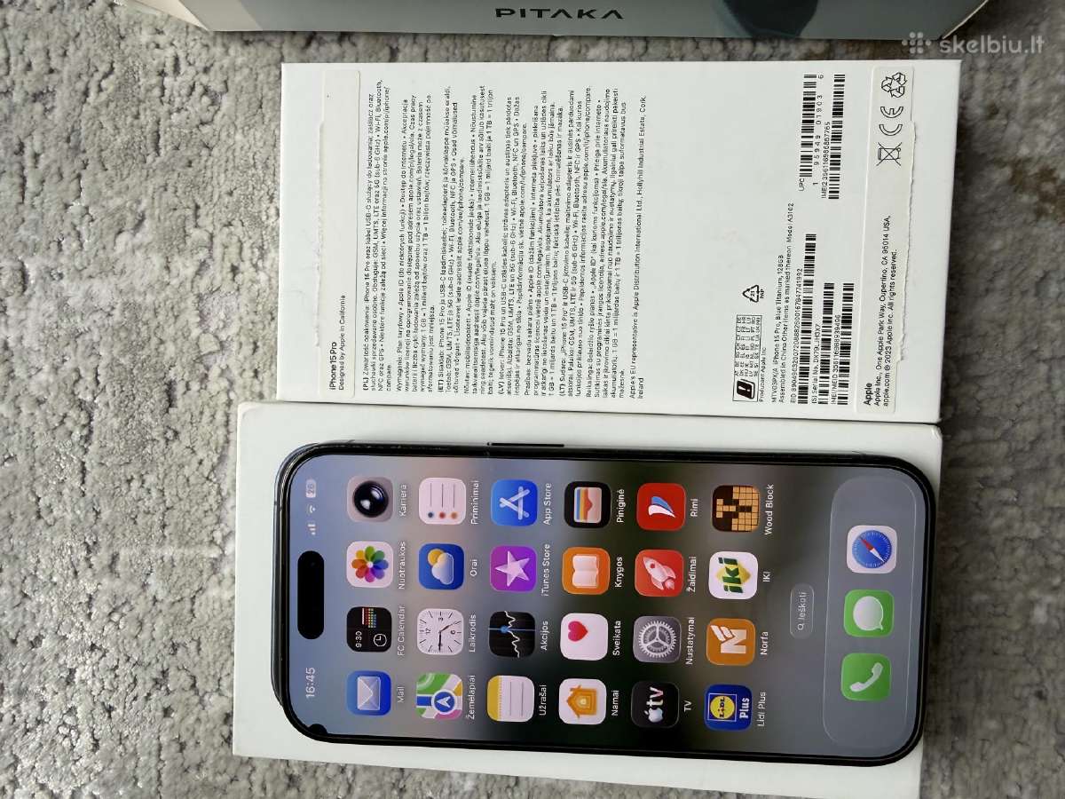 iPhone 15pro,blue Titanium 128gb - nuotraukos Nr. 2