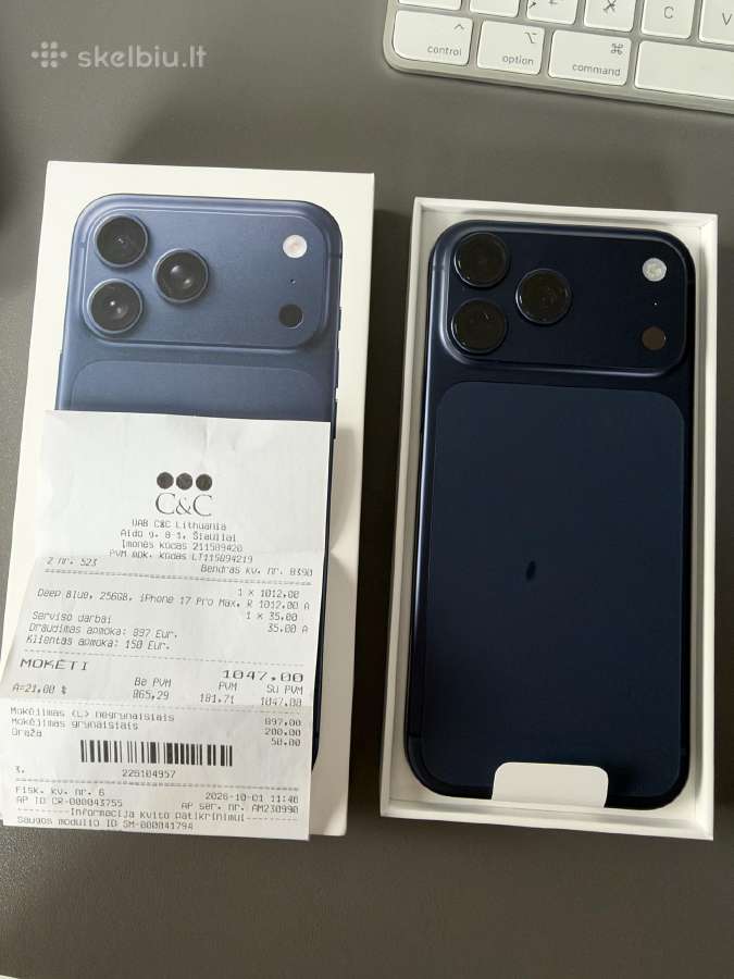 Apple iPhone 17 pro max deep blue 256 GB - nuotraukos Nr. 3