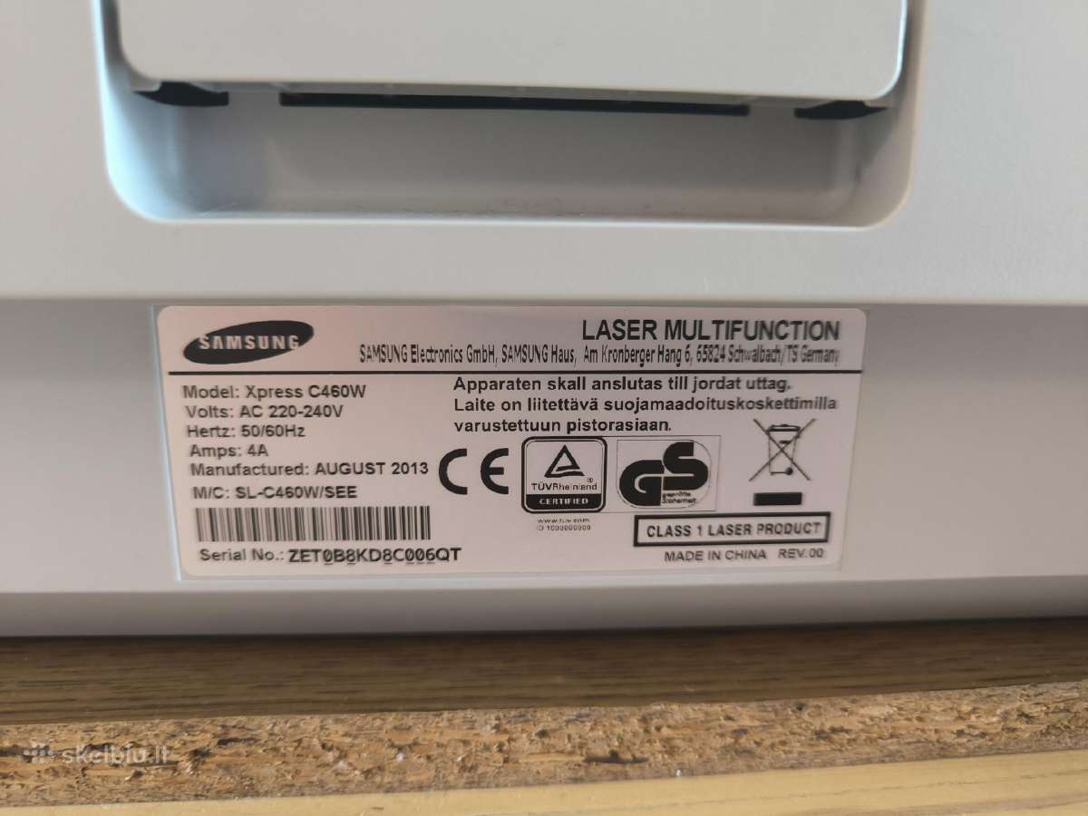 Parduodamas spausdintuvas Samsung Xpress C460w - nuotraukos Nr. 3