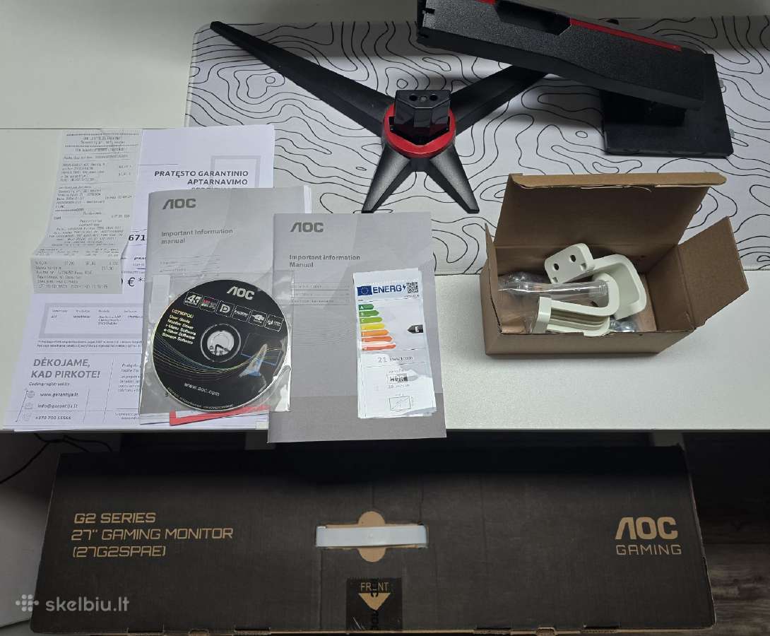 Monitorius Aoc 27g2 ir pelė Attack Shark X3 - nuotraukos Nr. 5