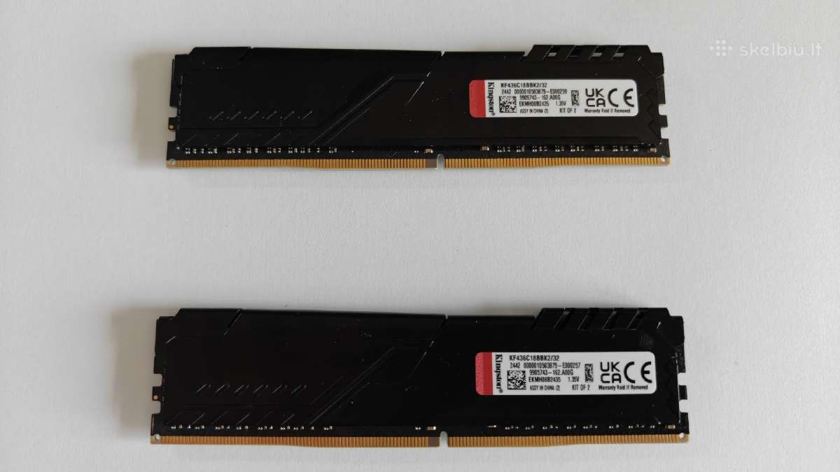 Kingston Fury Beast Ddr4 32gb(2x16gb) 3600mhz Cl18 - nuotraukos Nr. 2