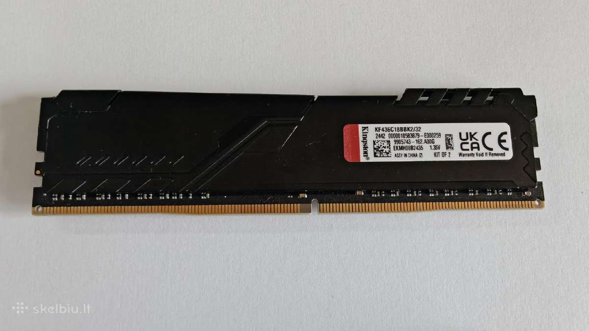 Kingston Fury Beast Ddr4 32gb(2x16gb) 3600mhz Cl18 - nuotraukos Nr. 3