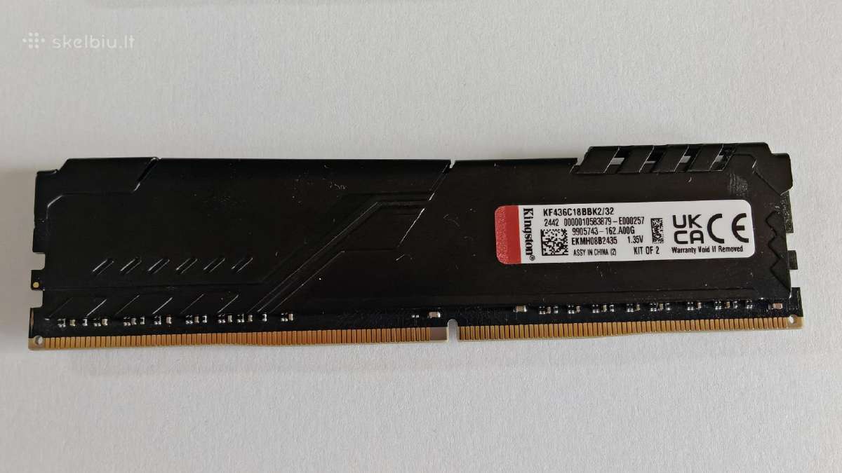 Kingston Fury Beast Ddr4 32gb(2x16gb) 3600mhz Cl18 - nuotraukos Nr. 4