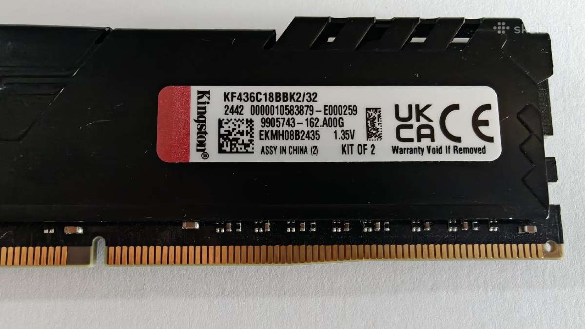 Kingston Fury Beast Ddr4 32gb(2x16gb) 3600mhz Cl18 - nuotraukos Nr. 5