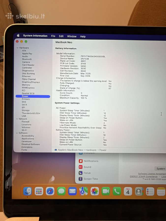 Naujas! MacBook Neo, Silver 8/512gb - nuotraukos Nr. 10