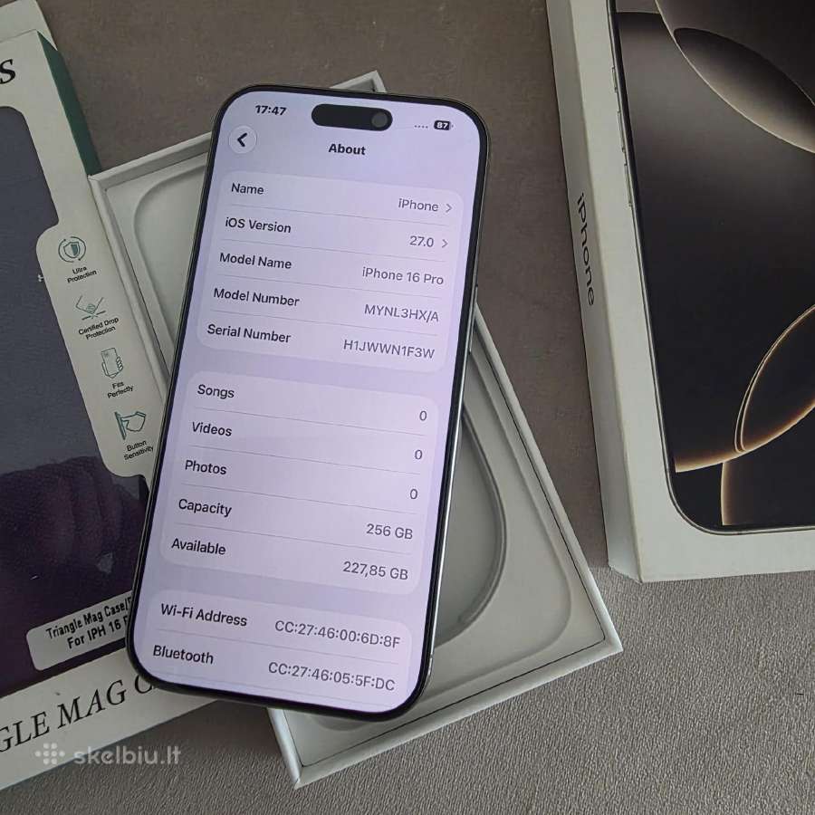 Parduodu Apple 16 Pro 256gb - nuotraukos Nr. 5