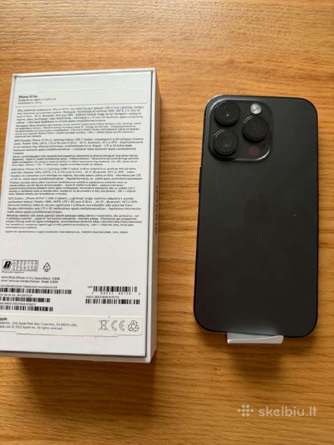 Parduodamas naujas 14 pro space black 128gb - nuotraukos Nr. 5